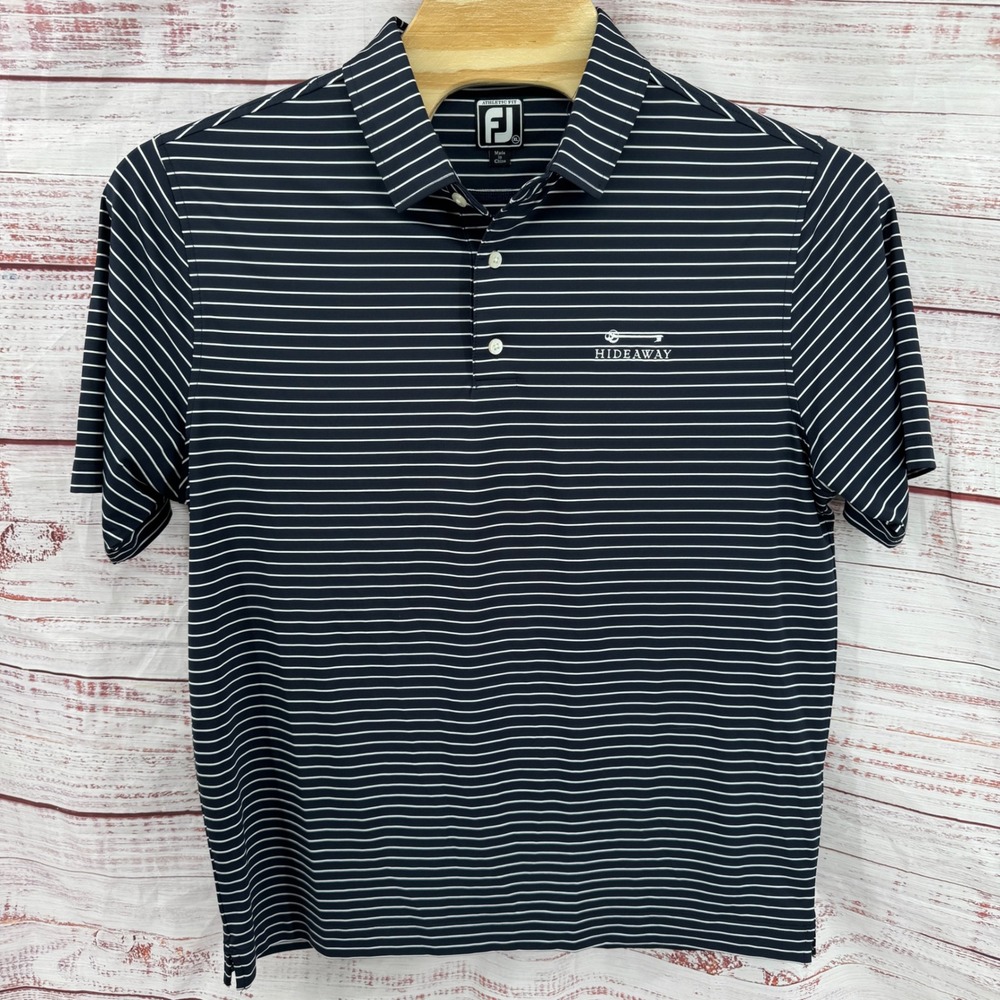 FootJoy‎ Golf Polo Shirt Mens XL Athletic Fit Striped Performance Hideaway